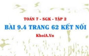 Bài 9.4 trang 62 Toán 7 Kết nối tri thức Tập 2